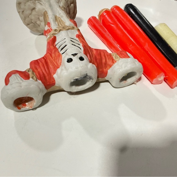 Vintage Ceramic Skeleton Candleholder, Candlestick Holder - Halloween Decor - Picture 6 of 6